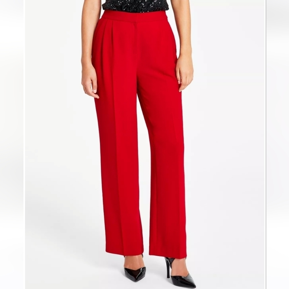 Bar III Texture Crepe Wide Leg Pants
